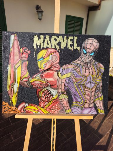 Acryl auf Leinwand, Mixed Media, Street Art, Resinart